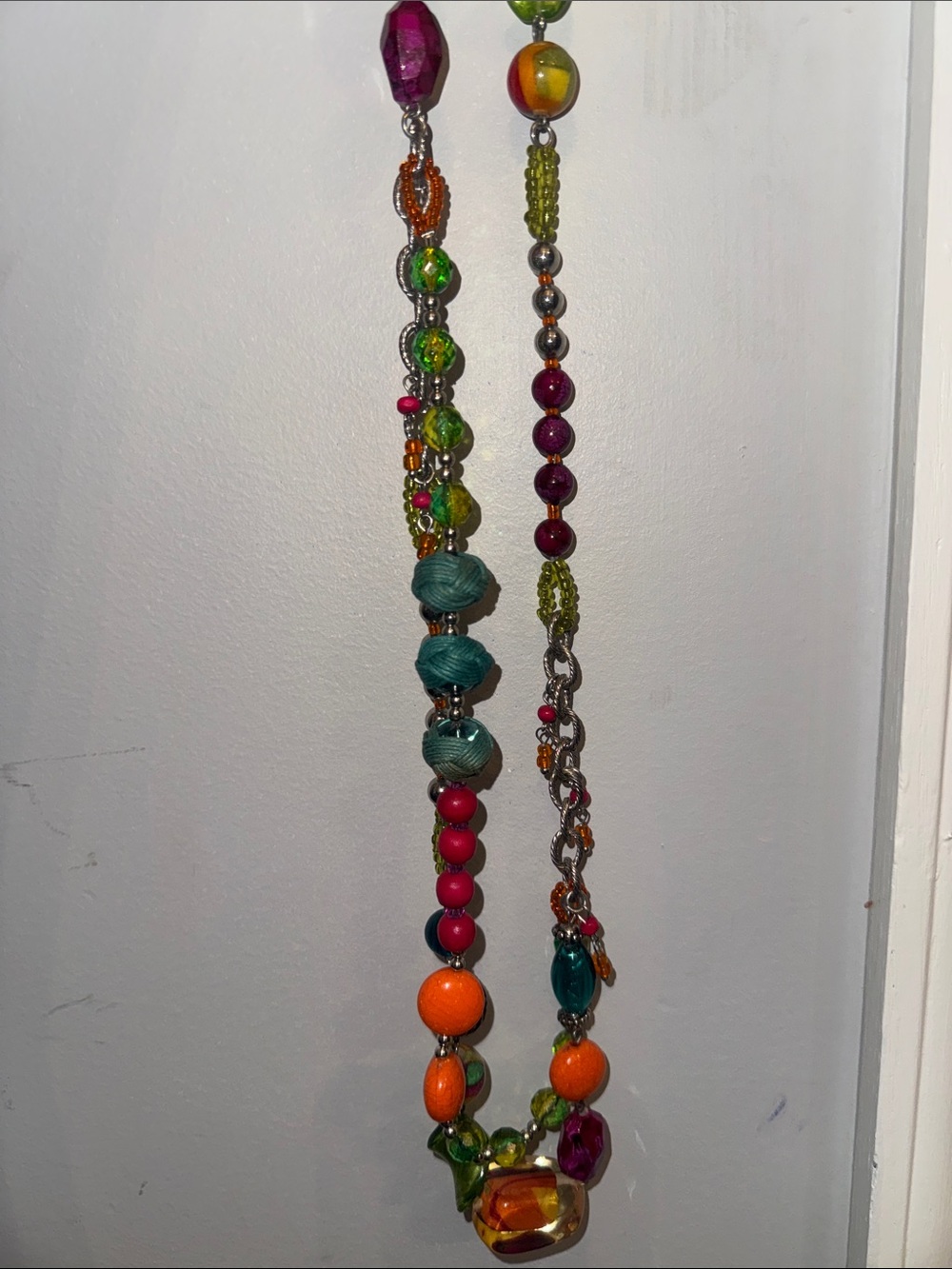 Treska Multicolor Beaded Women's Necklace - Bright Mixed Beads